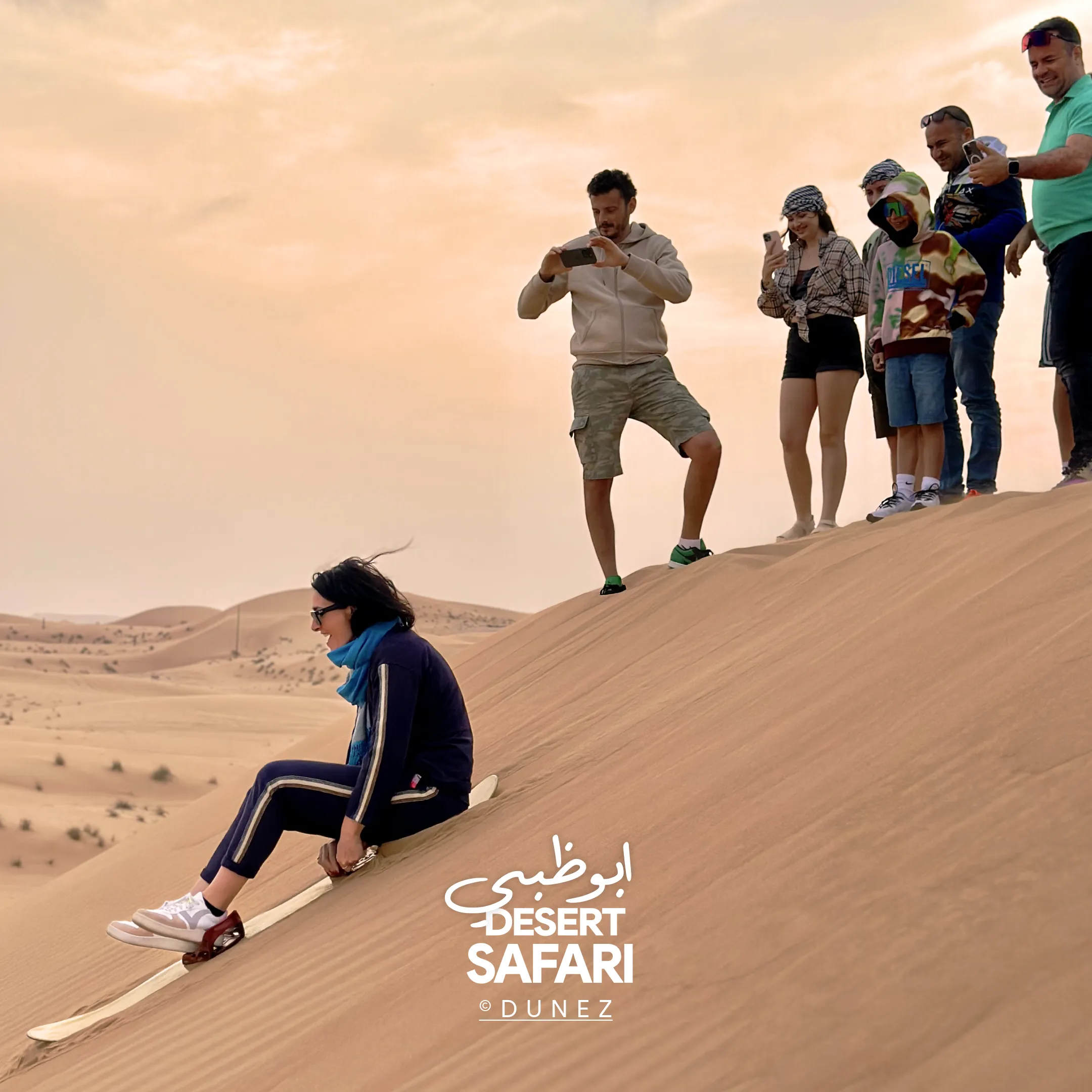 sand-board in desert